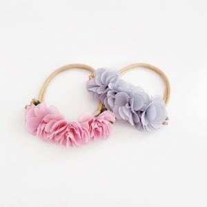 Baby Headband Floral Chiffon Seamless (BHB8796)